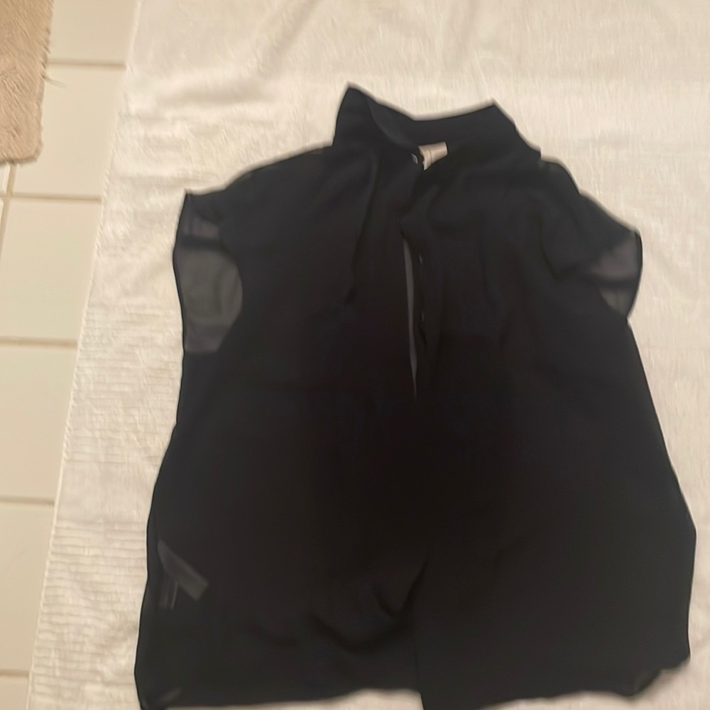 Sheer black blouse from the loft